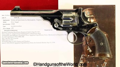 Webley WG Target Model, .450/.455 caliber, Inscribed with Provenance