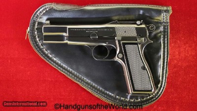 Browning Hi-Power, 9mm, Tangent Sight, Stock Slot-El Capitan-Mint in Pouch