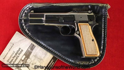 Browning Hi-Power, 9mm, Tangent Sight-Mint in Pouch