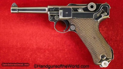 Luger P.08, 1942 Mauser Banner Police, 9mm with a Matching Magazine