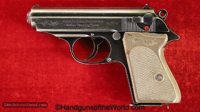 Walther PPk, 7.65mm, 5th SS Contract with a Matching Magazine and Gray Grips