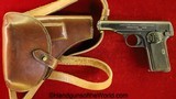 FN 1910 Browning, 7.65mm with Japanese Officers Private purchase Holster - 1 of 15