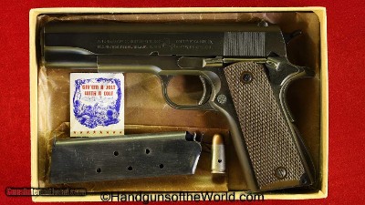Colt 1911A1, .45acp, US Army Issue, Built in 1943-Superb