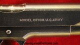 Colt 1911, .45acp, US Army Issue, Built in 1918-Mint Black Army - 6 of 14