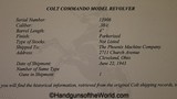 Colt Commando, .38 Special with Letter - 13 of 14