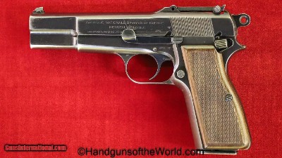 FN Browning High Power, 9mm, German WWII with a Tangent Sight