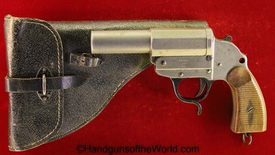 German Herr Flare Pistol, 26.5mm-Zinc with Holster