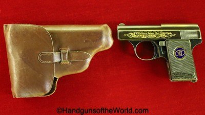 Walther Model 9, 6.35mm, Factory Engraved with Holster