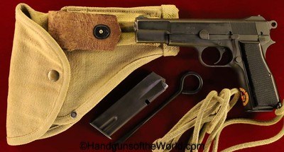 Inglis MKI* High Power, 9mm Fixed Sight-Full Rig