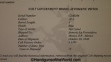 Colt Government, .45acp, Inscribed with Ritchie Boys Provenance - 20 of 20