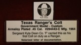 Colt Government Model, .45 acp, Texas Ranger Provenance - 20 of 20