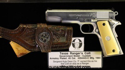 Colt Government Model, .45 acp, Texas Ranger Provenance