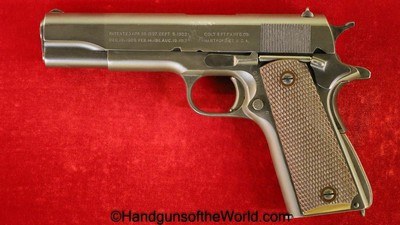 Colt 1911A1, .45acp, US Army Issue-Early 1944-Nice