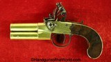 Wheeler Flintlock Over & Under, Double Barrel Boot Pistols, .44 caliber Pair - 14 of 20