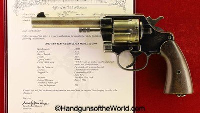 Colt New Service 1909 US Navy, .45lc with Letter - Image 1 of 20