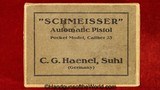 Haenel Schmeisser Model 1, 6.35mm with Box - 20 of 20