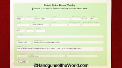 Webley WG Army Models, .455/.476 caliber, Double Cased Set with Provenance - Image 16 of 20