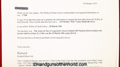 Webley WG Army Models, .455/.476 caliber, Double Cased Set with Provenance - Image 20 of 20