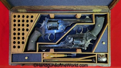 Webley WG Army Models, .455/.476 caliber, Double Cased Set with Provenance