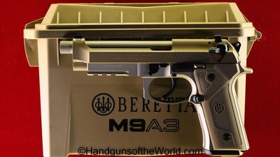 Beretta M9A3, 9mm, Desert Sand with Ammo Can Case and Box - Image 1 of 17
