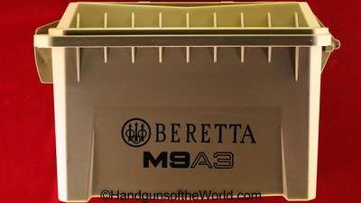 Beretta M9A3, 9mm, Desert Sand with Ammo Can Case and Box - Image 15 of 17