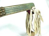 CROW INDIAN WOOD TACKED QUIRT With Original Wrist Strap - Circa 1880's - 5 of 9