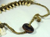 Native American BUFFALO TEETH NECKLACE With One Buckeye - 2 of 2