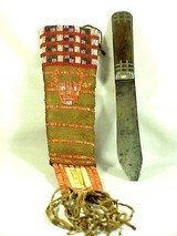 SIOUX Beaded & Quilled BUFFALO DESIGN KNIFE SHEATH & KNIFE - Circa 1880's - 5 of 5