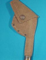 Model 1905 MILLS U.S. NAVY .38 Cal. COLT REVOLVER Canvas HOLSTER - Tan. - 1 of 3