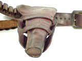 Antique SLIM JIM 7-1/2" COLT S/A HOLSTER & .45 Cal. CARTRIDGE BELT - 4 of 6