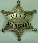Early CITY MARSHAL BADGE - Maker MArked - 1 of 3