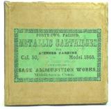 BOX - .50 Calibre Model 1865 SPENCER CARBINE CARTRIDGES - 1 of 3