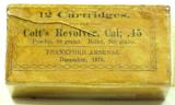 COLT'S REVOLVER CARTRIDGES - Frankfort Arsenal, 1873 - RARE - 1 of 1