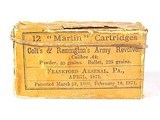 BOX of .44 Cal. COLT'S & REMINGTON ARMY REVOLVER CARTRIDGES - 1871 - 1 of 6