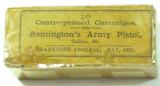 BOX of 10 CENTRE-PRIMED REMINGTON ARMY PISTOL .50 Cal. CARTRIDGES P.A. 1873 - 1 of 2