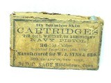 Original .36-100 Cal. Civil War Cartridges for Navy Pistol Pat. 1862 By D.C. Sage - 1 of 2