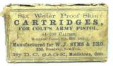 Original Civil War 6 Cartridges For Colt .44-100 Cal.Army Pistol 1862 By D.C. Sage - 1 of 2