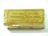 Box of 10Centre Primed Remington Army Pistol .50 Cal. P.A. 1873 - 1 of 2