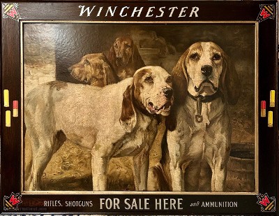 Winchester Bear Hound Lithograph