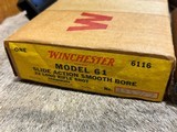 Winchester 61 Smoothbore Like New In Box 1957 Grooved Receiver Steel Butt - 18 of 18