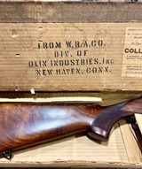 Winchester Pre 64 Pre War 22 Hornet New In Box With Original Shipping Box Shipped Railway Express With Killer Wood - 3 of 20