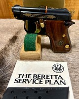 Beretta 950BS 25 cal Factory Engraved With Gold Inlay NIB - 1 of 7