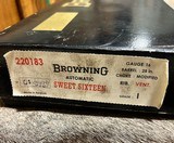 Browning Sweet Sixteen Brand New In The Box 1966 With Original Shipping Box - 19 of 19