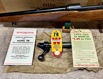 Winchester Pre 64 Model 70 Featherweight 243 NIB 1955 - Image 15 of 16