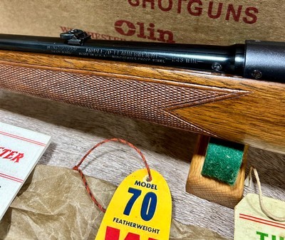 Winchester Pre 64 Model 70 Featherweight 243 NIB 1955 - Image 13 of 16