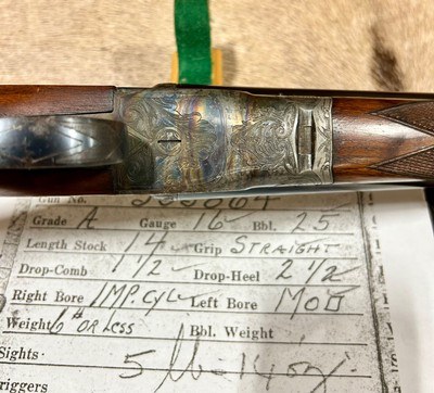 Fox A Grade 16 ga Straight Stock Like New W/Letter - Image 7 of 16