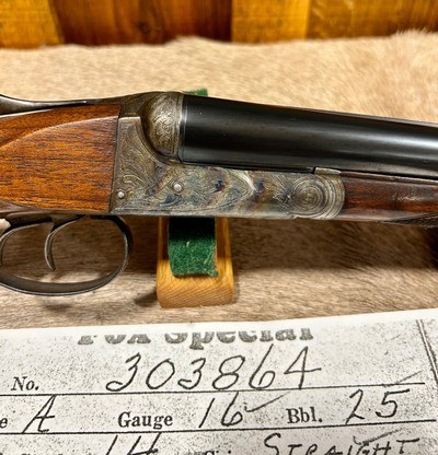 Fox A Grade 16 ga Straight Stock Like New W/Letter - Image 4 of 16