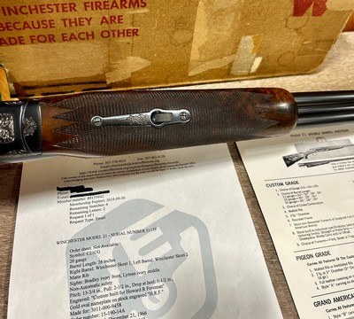 Winchester 21 Custom Grade 20 Ga LNIB W/Factory Letter - Image 7 of 19