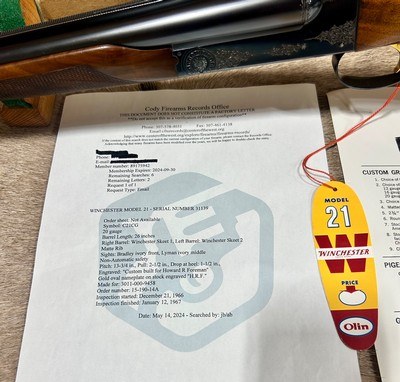 Winchester 21 Custom Grade 20 Ga LNIB W/Factory Letter - Image 14 of 19