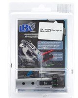 LPA Sights - TXT03F2 Rear sight with green fiber optic rear sight in silver finish with red fiber optic front sight locked by means of a spring - Image 5 of 5